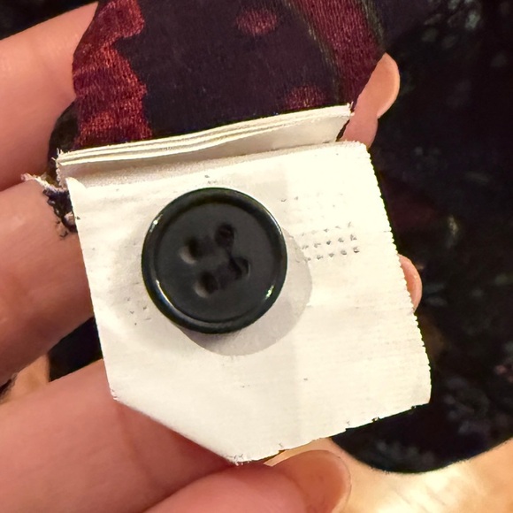 Zara Women Shirt Size Small Green Black Semi Sheer Paisley Velvet Collar - Picture 8 of 8